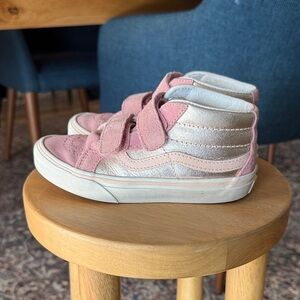Stylish Pink Kids High-Top Sneakers